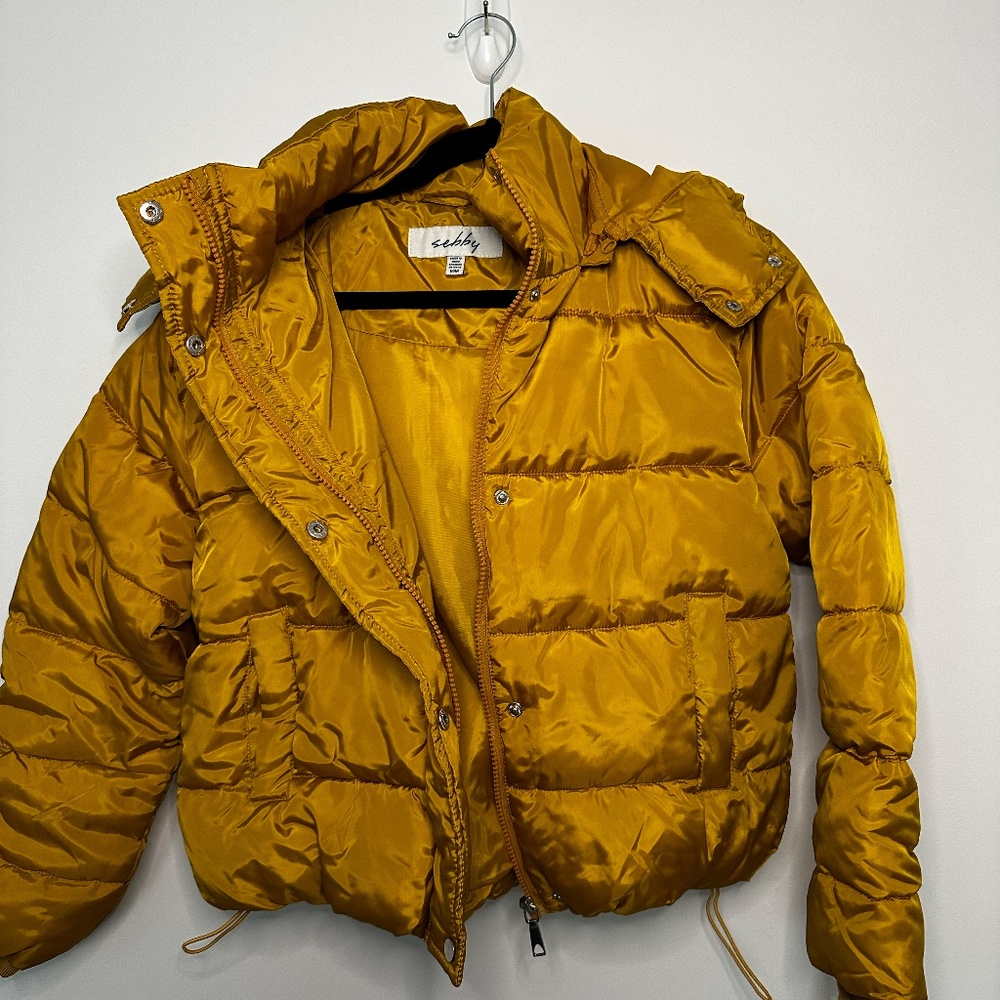 Yellow Gold puffer jacket